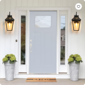 211 Pack Outdoor Wall Lantern Light   Modern Black Metal & Clear Glass Sconce For Porch, Patio, And Garden Lighting Bulb Not Included (Option: Black-BlackGlassTraditional)