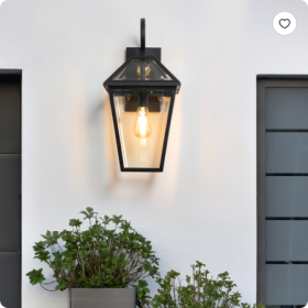 211 Pack Outdoor Wall Lantern Light   Modern Black Metal & Clear Glass Sconce For Porch, Patio, And Garden Lighting Bulb Not Included (Option: Black-BlackAluminium)